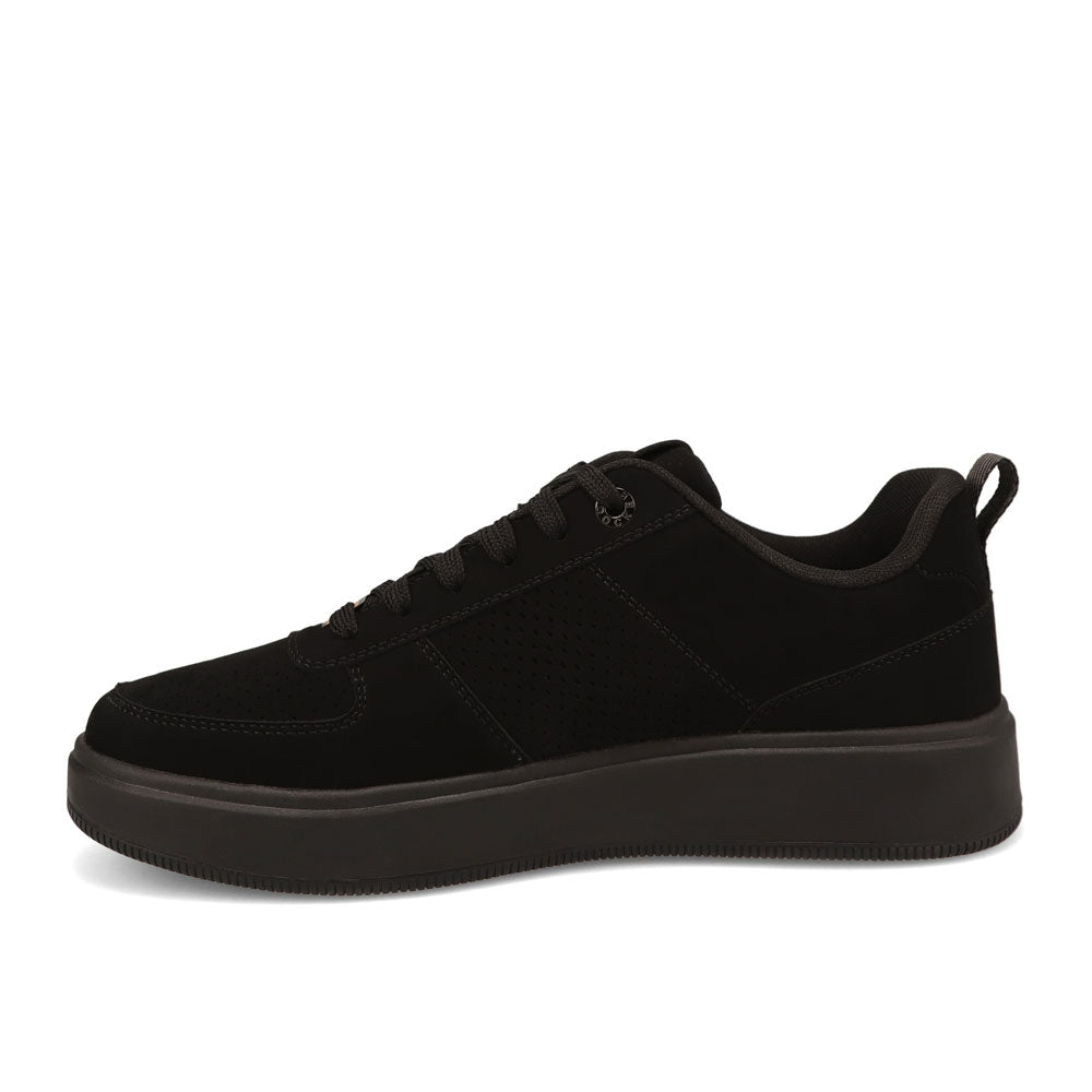 Black Mono-Dockers Mens Overtime Laser Casual Lace Up Sneaker