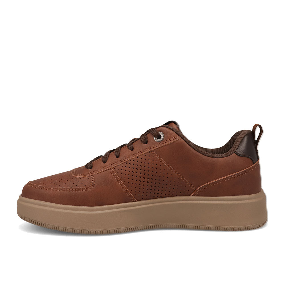 Tan/Chocolate-Dockers Mens Overtime Laser Casual Lace Up Sneaker