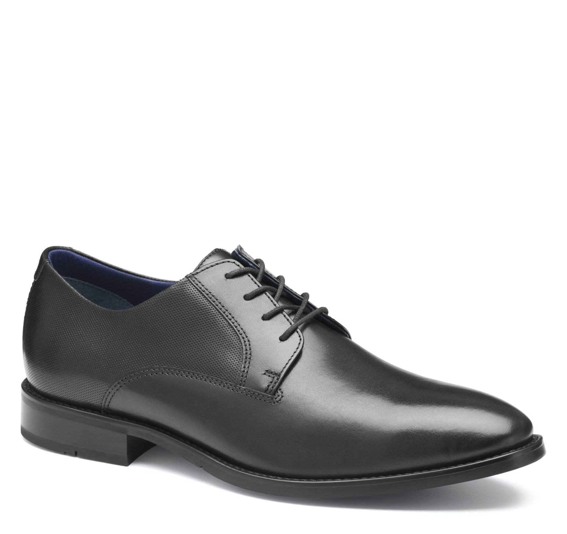 Black Full Grain-Johnston & Murphy Men's Landry Plain Toe Dress Casual Lace-Up Shoe