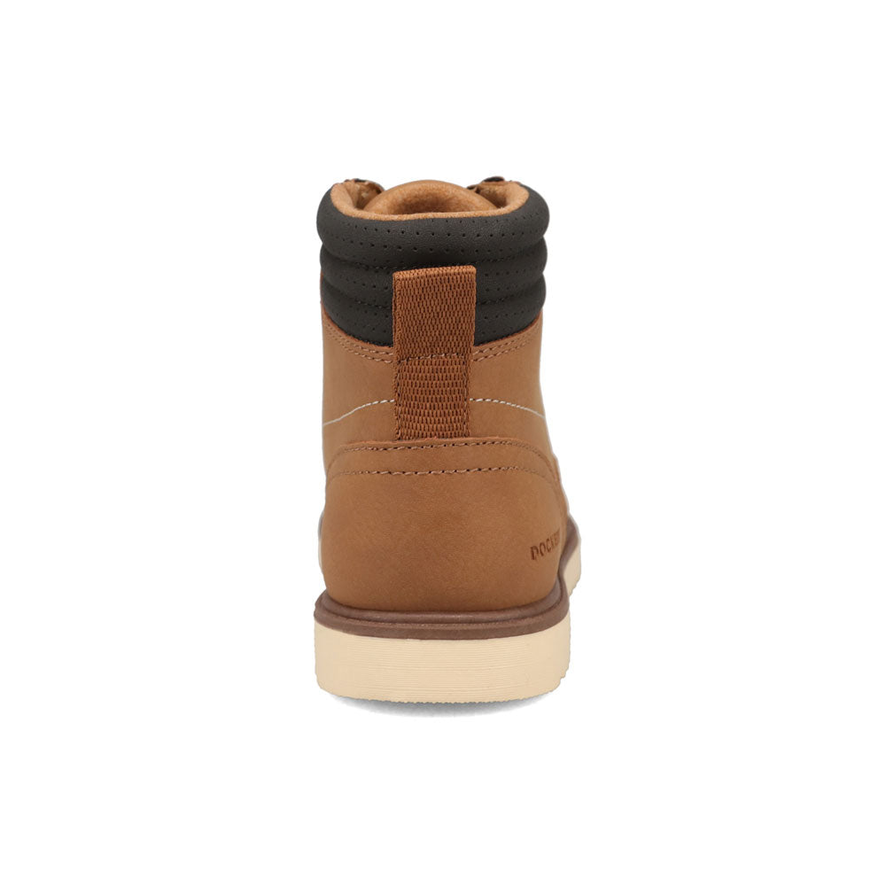 British Tan-Dockers Big Kids Davey Rugged Casual Tumbled Moc Toe Boot