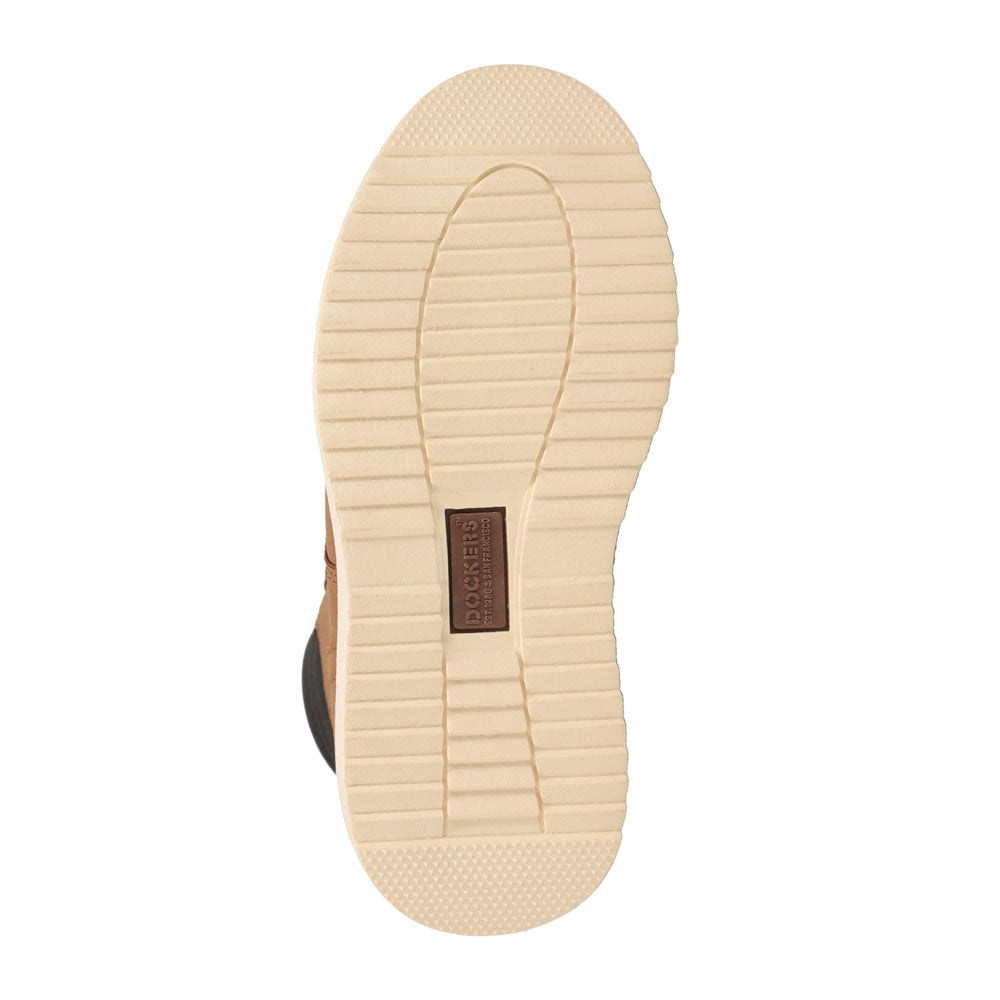 British Tan-Dockers Big Kids Davey Rugged Casual Tumbled Moc Toe Boot