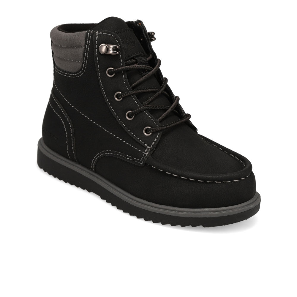 Black-Dockers Big Kids Davey Rugged Casual Tumbled Moc Toe Boot