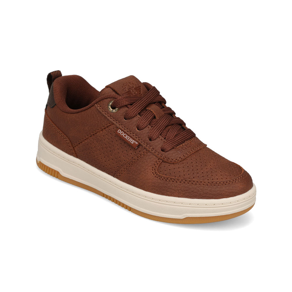 British Tan/Brown-Dockers Little Kids Overtime Laser Casual Sneaker Shoe
