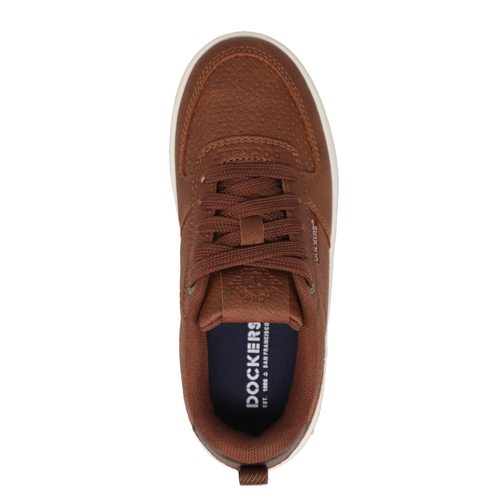 British Tan/Brown-Dockers Little Kids Overtime Laser Casual Sneaker Shoe