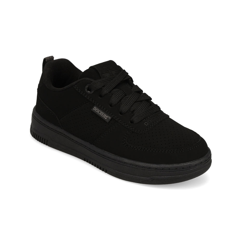 Black Mono-Dockers Little Kids Overtime Laser Casual Sneaker Shoe