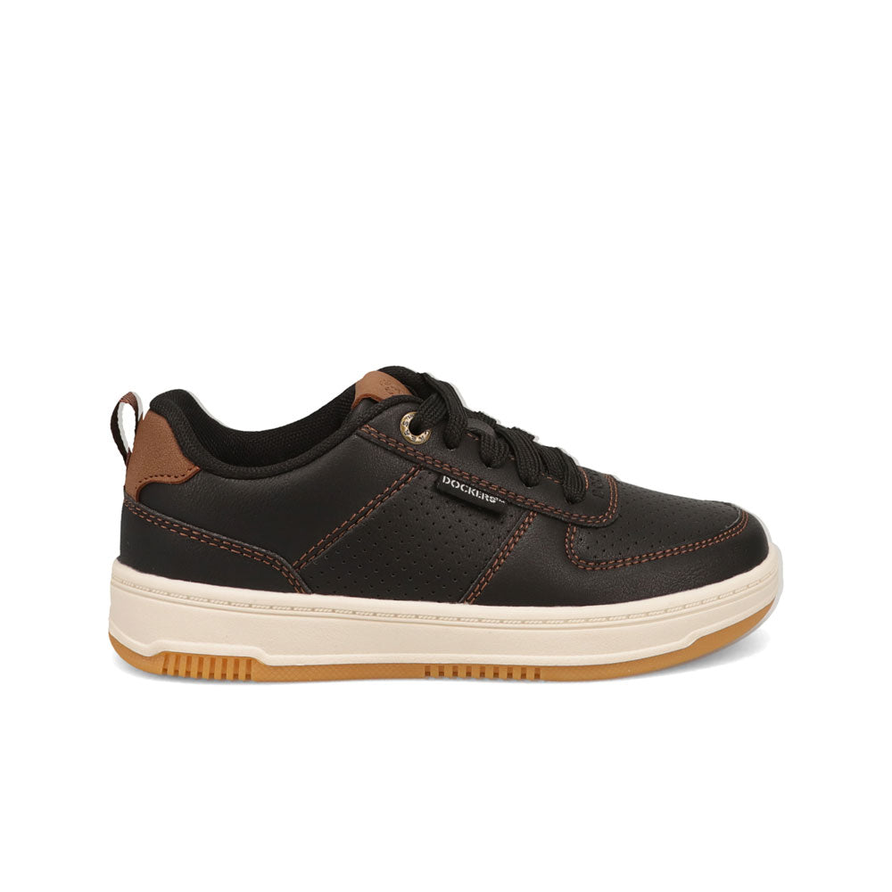 Black/British Tan-Dockers Little Kids Overtime Laser Casual Sneaker Shoe
