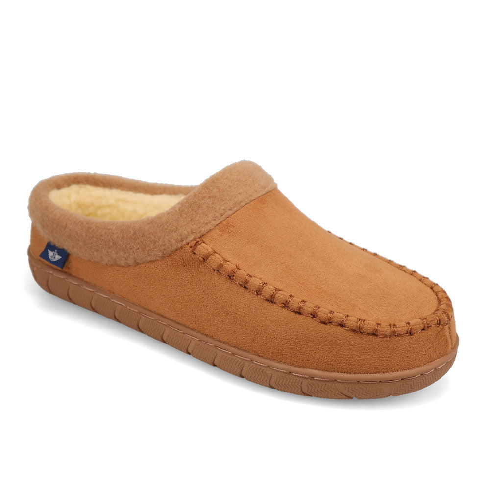 Tan-Dockers Mens Hiram Moc Toe Clog House Shoe Slippers