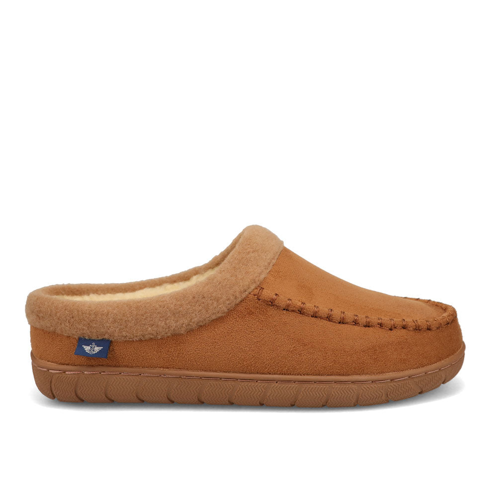 Tan-Dockers Mens Hiram Moc Toe Clog House Shoe Slippers