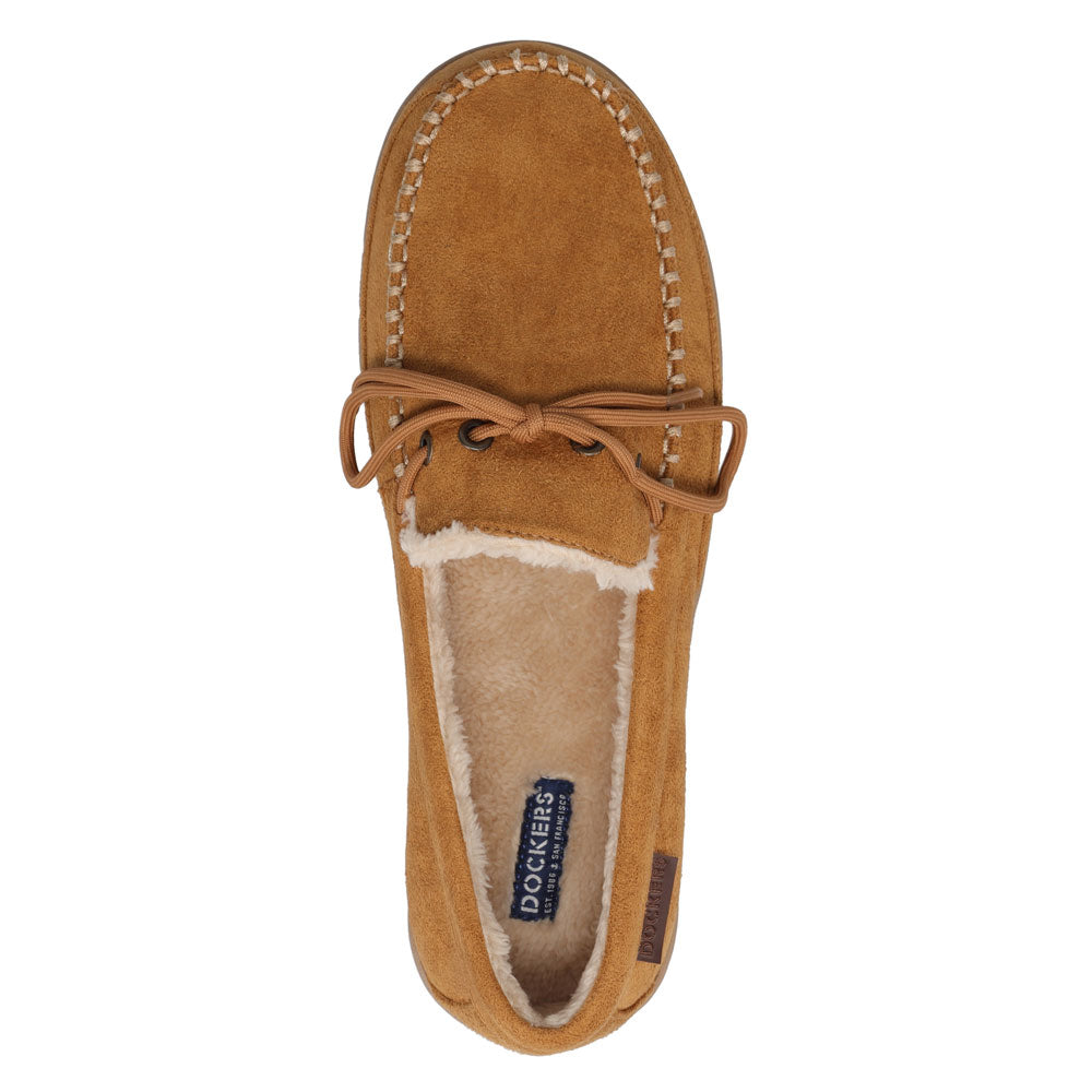 Tan-Dockers Mens Weller Moccasin House Shoe Slippers