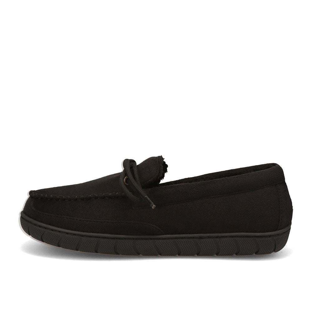 Black-Dockers Mens Weller Moccasin House Shoe Slippers
