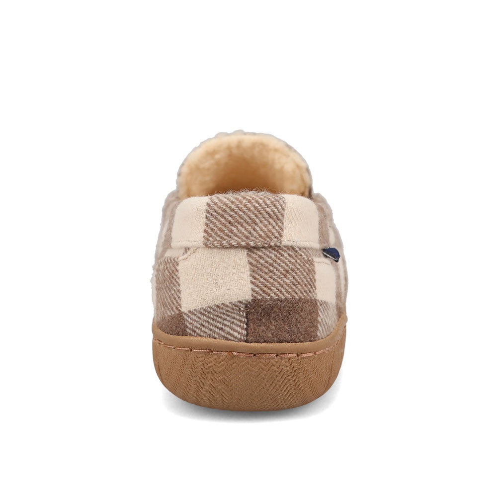 Brown/Tan-Dockers Mens Hyde Plaid Loafer House Shoe Slipper