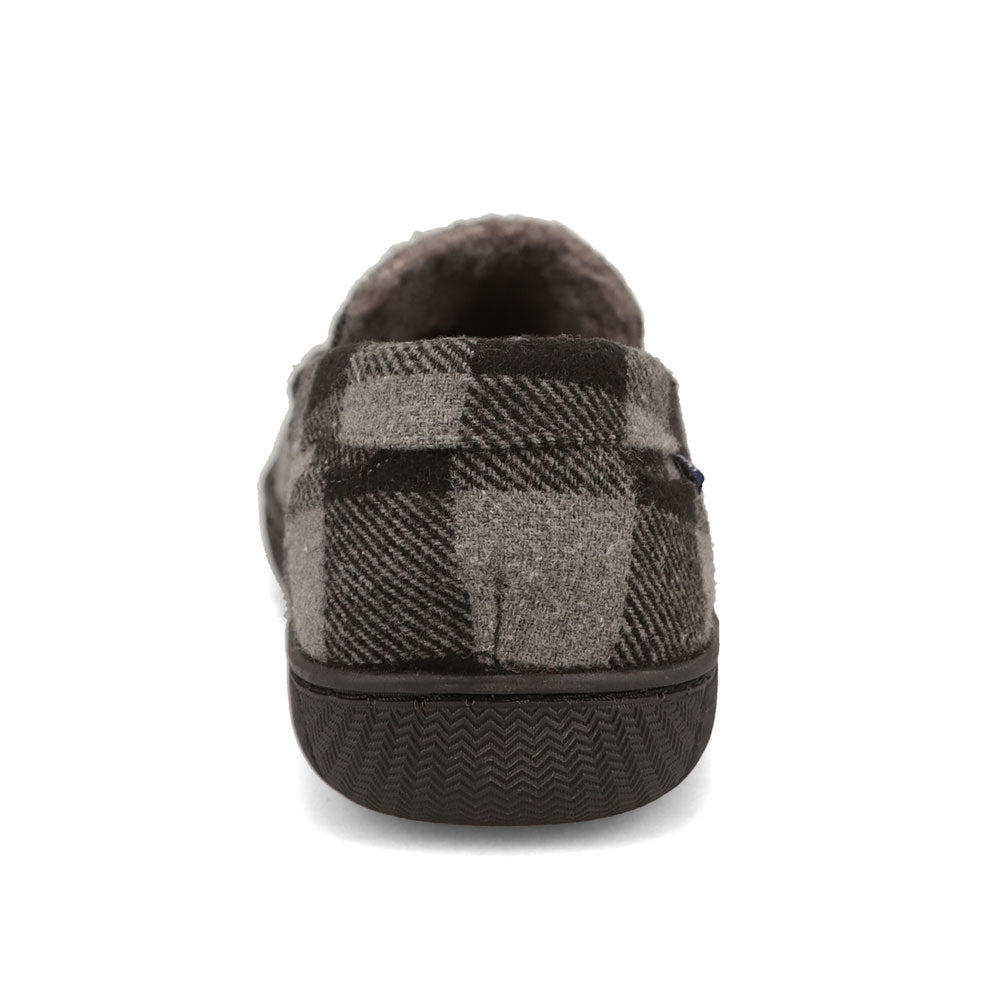 Black/Grey-Dockers Mens Hyde Plaid Loafer House Shoe Slipper