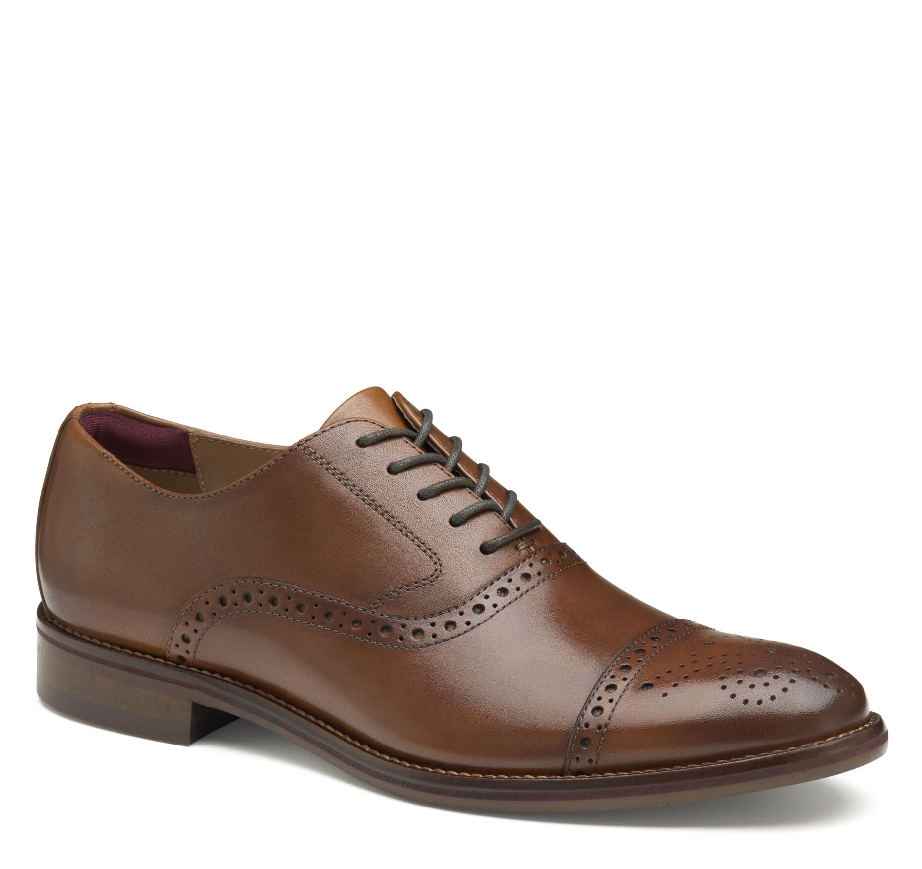 Tan Full Grain-Johnston & Murphy Mens  Conard 2.0 Cap Toe Shoe