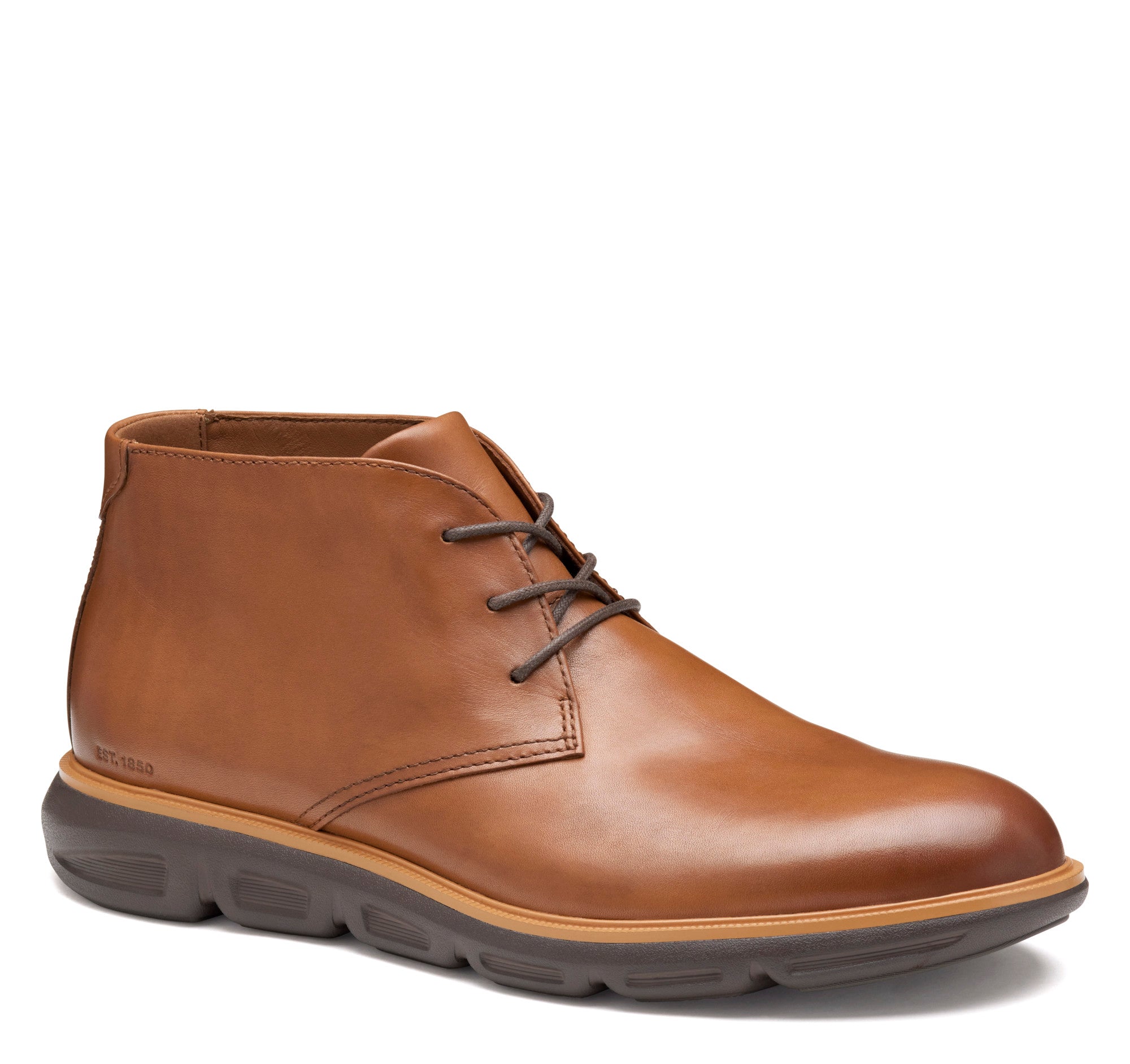 Tan Italian Calfskin-Johnston & Murphy Men's Larkin Chukka Boot