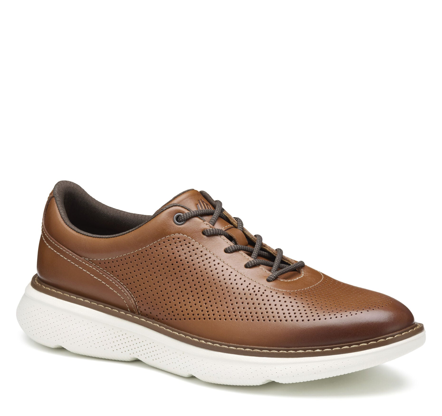 Tan Full Grain-Johnston & Murphy Men's Hayden Perfed U-Throat Sneaker Dress Casual Shoe