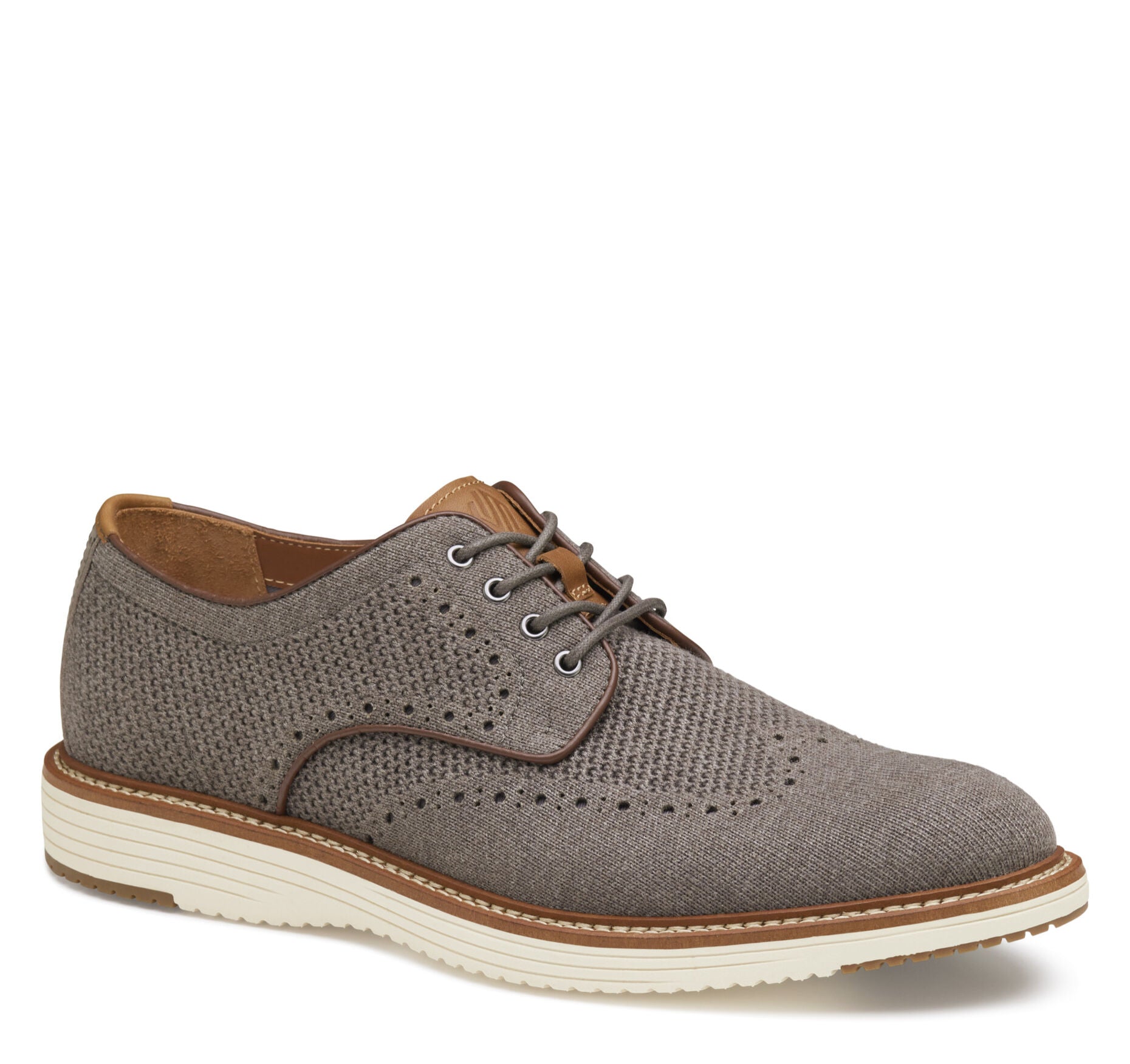 Gray Knit-Johnston & Murphy Mens  Upton Knit Wingtip Shoe