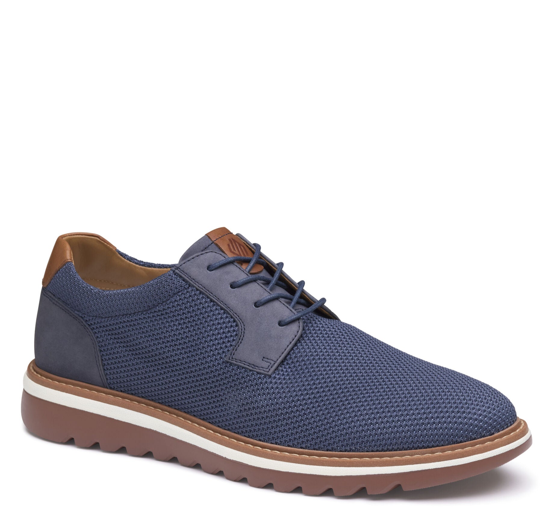 Navy Knit-Johnston & Murphy Mens  Braydon Knit Plain Toe Shoe