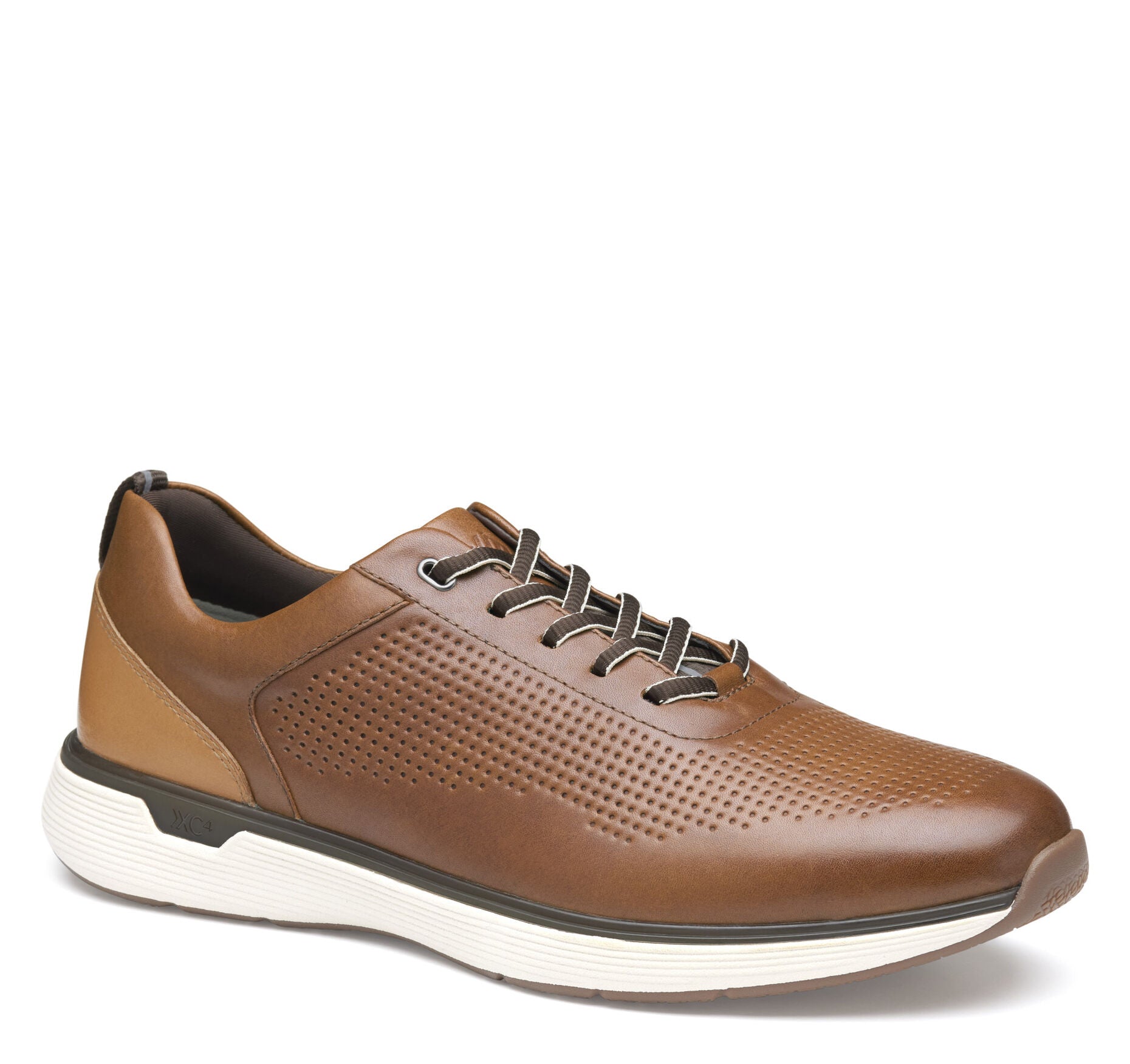 Tan Waterproof Full Grain-Johnston & Murphy Men's XC4 Prentiss 2 Embossed Sneaker Dress Casual Shoe