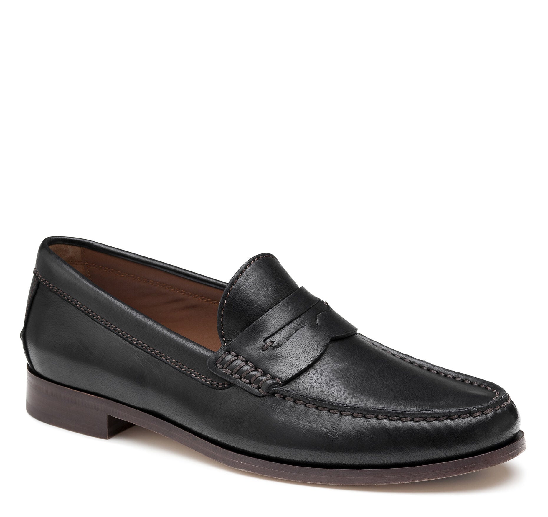 Black Sheepskin-Johnston & Murphy Baldwin Penny Loafer Dress Casual Slip-On Shoe