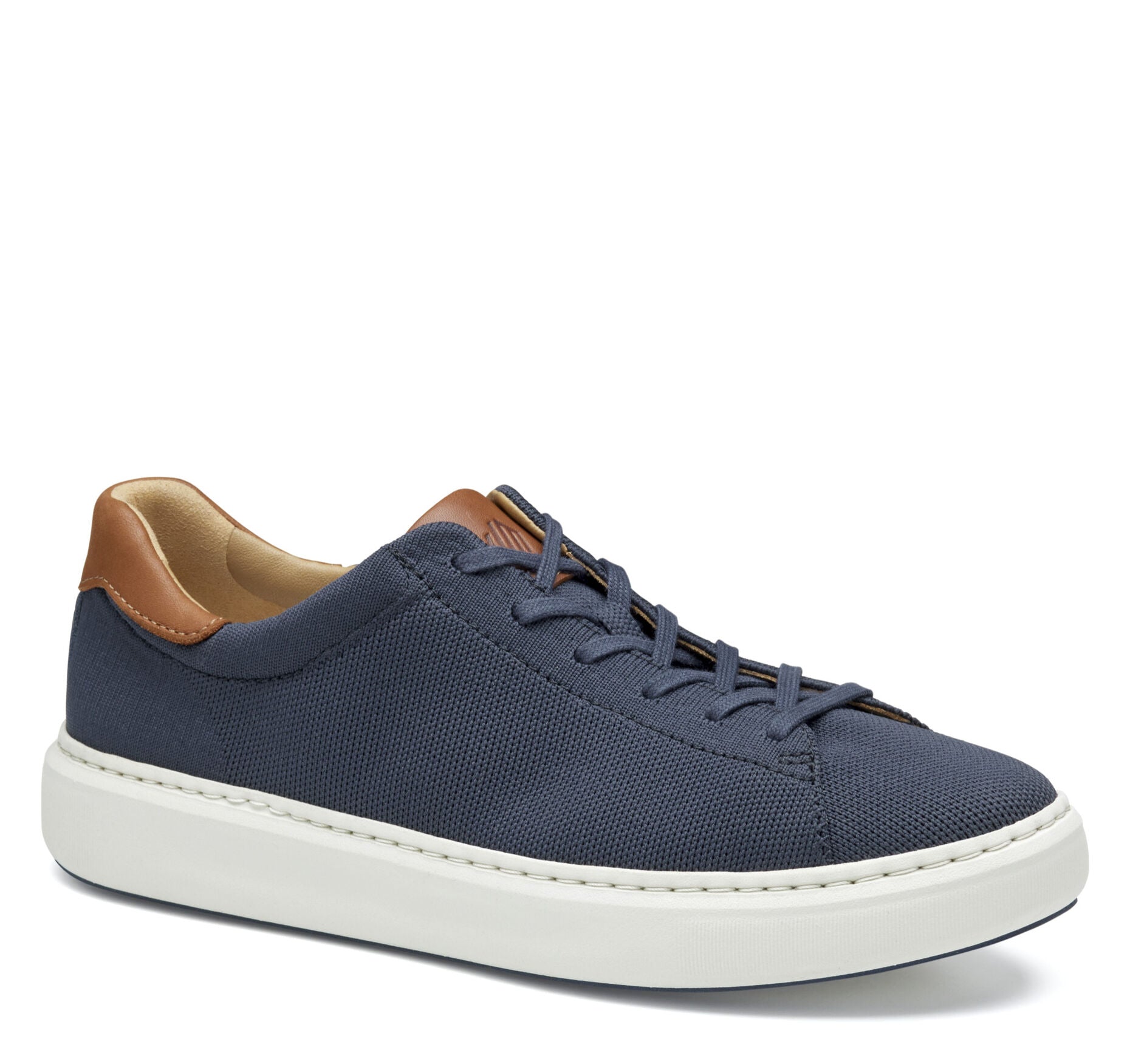 Navy Knit-Johnston & Murphy Men's Anders Knit Lace-to-Toe Sneaker Dress Casual Shoe
