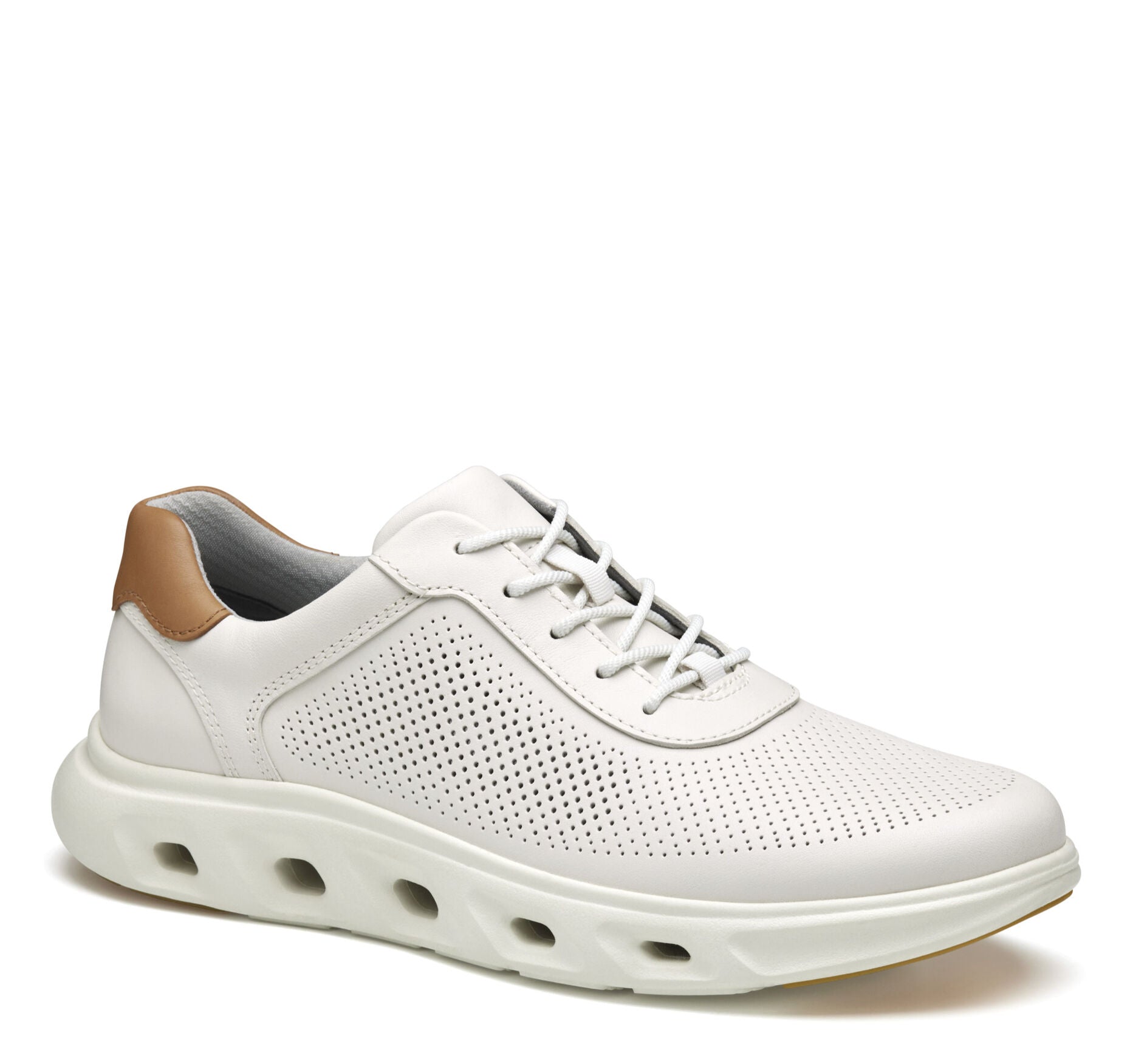 White Full Grain-Johnston & Murphy Men's Reactivate U-Throat Sneaker Dress Casual Shoe