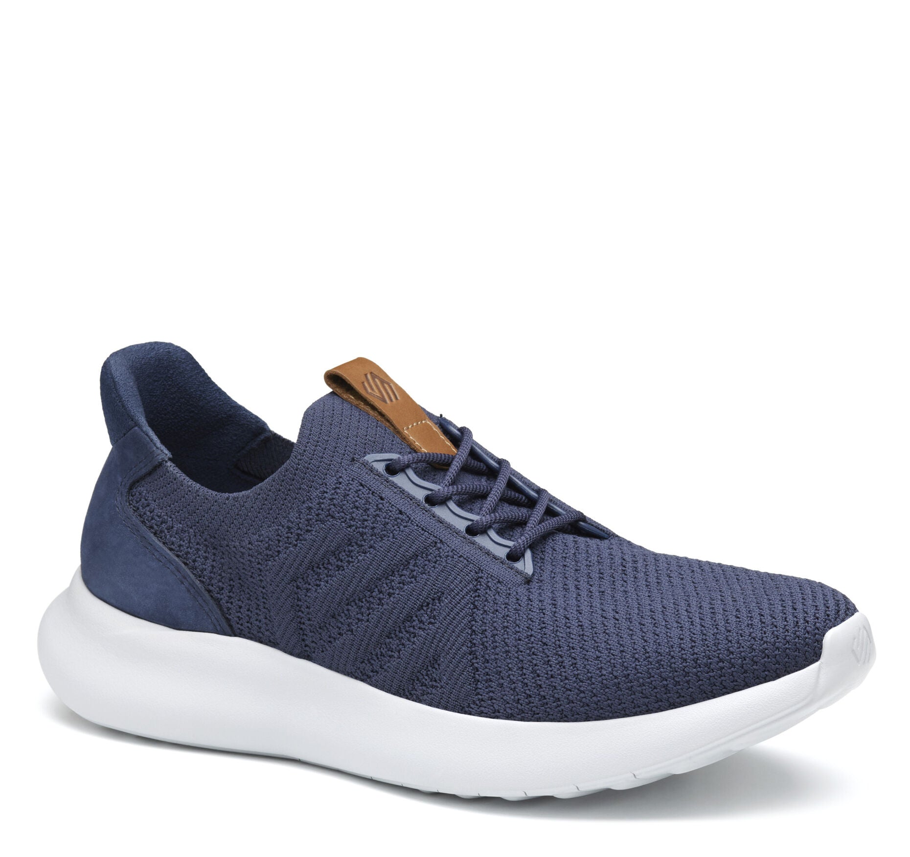 Navy Knit-Johnston & Murphy Men's Amherst 2.0 Icon Knit Plain Toe Sneaker Casual Shoe
