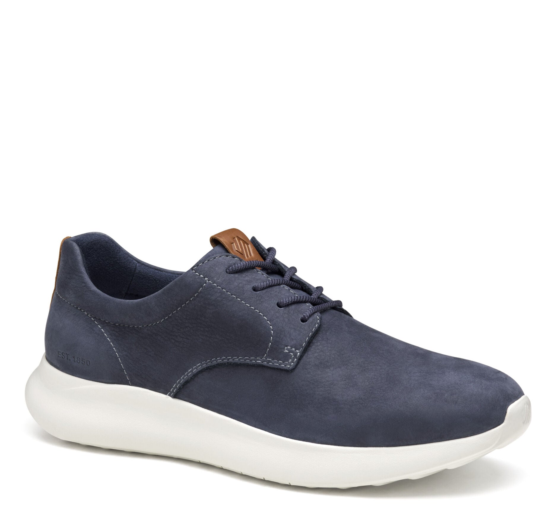 Navy Nubuck-Johnston & Murphy Men's Amherst 2.0 Plain Toe Dress Casual Sneaker