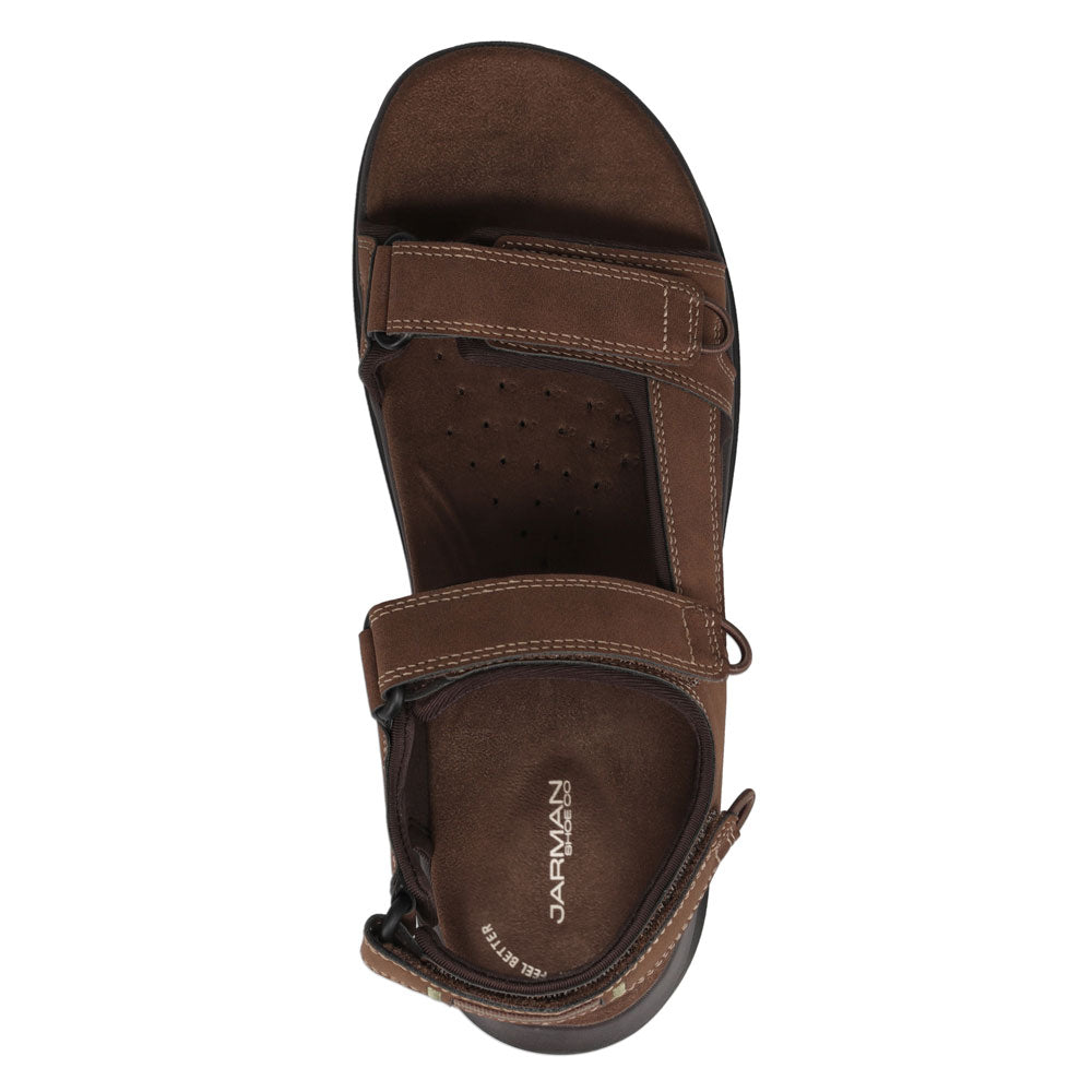 Dark Tan-JARMAN Mens Burton Outdoor Sport Sandals for Men
