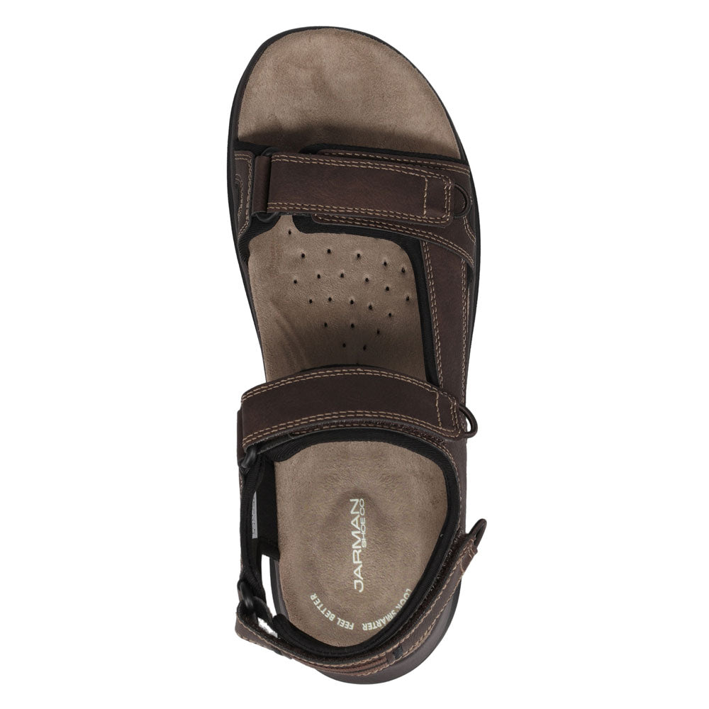 Dark Brown-JARMAN Mens Bishop Outdoor Sport Fisherman Sandal