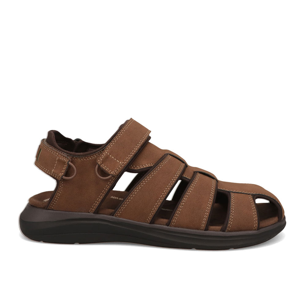 Dark Tan-JARMAN Mens Bishop Outdoor Sport Fisherman Sandal