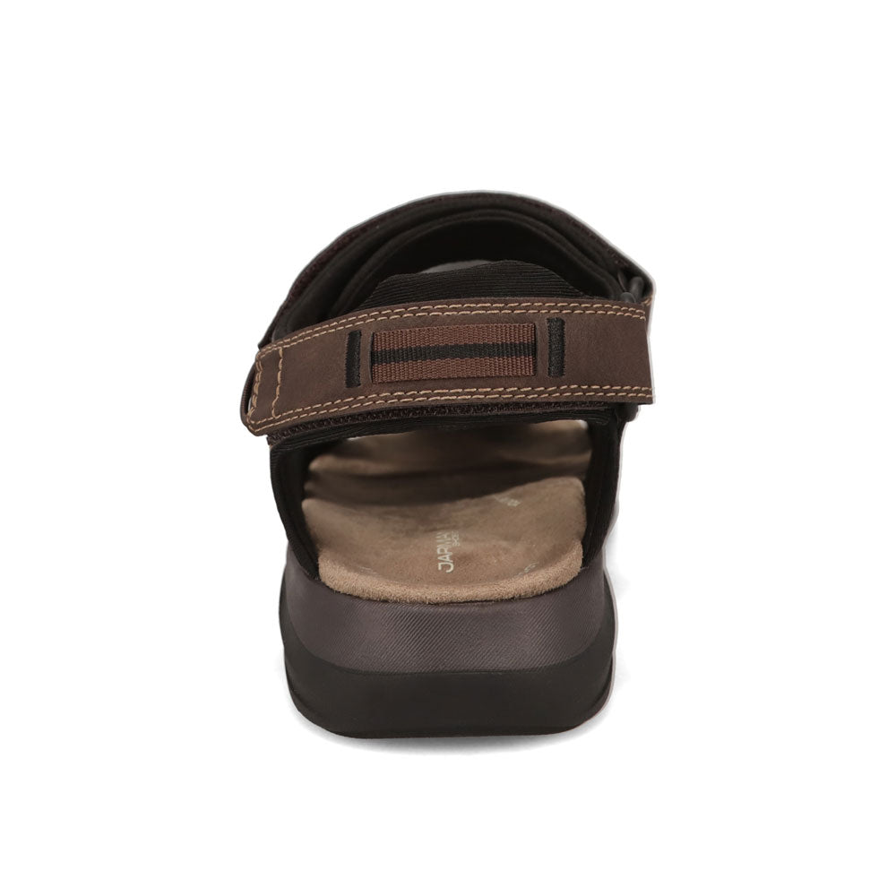 Dark Tan-JARMAN Mens Baskin Casual Open Toe Slide Sandal