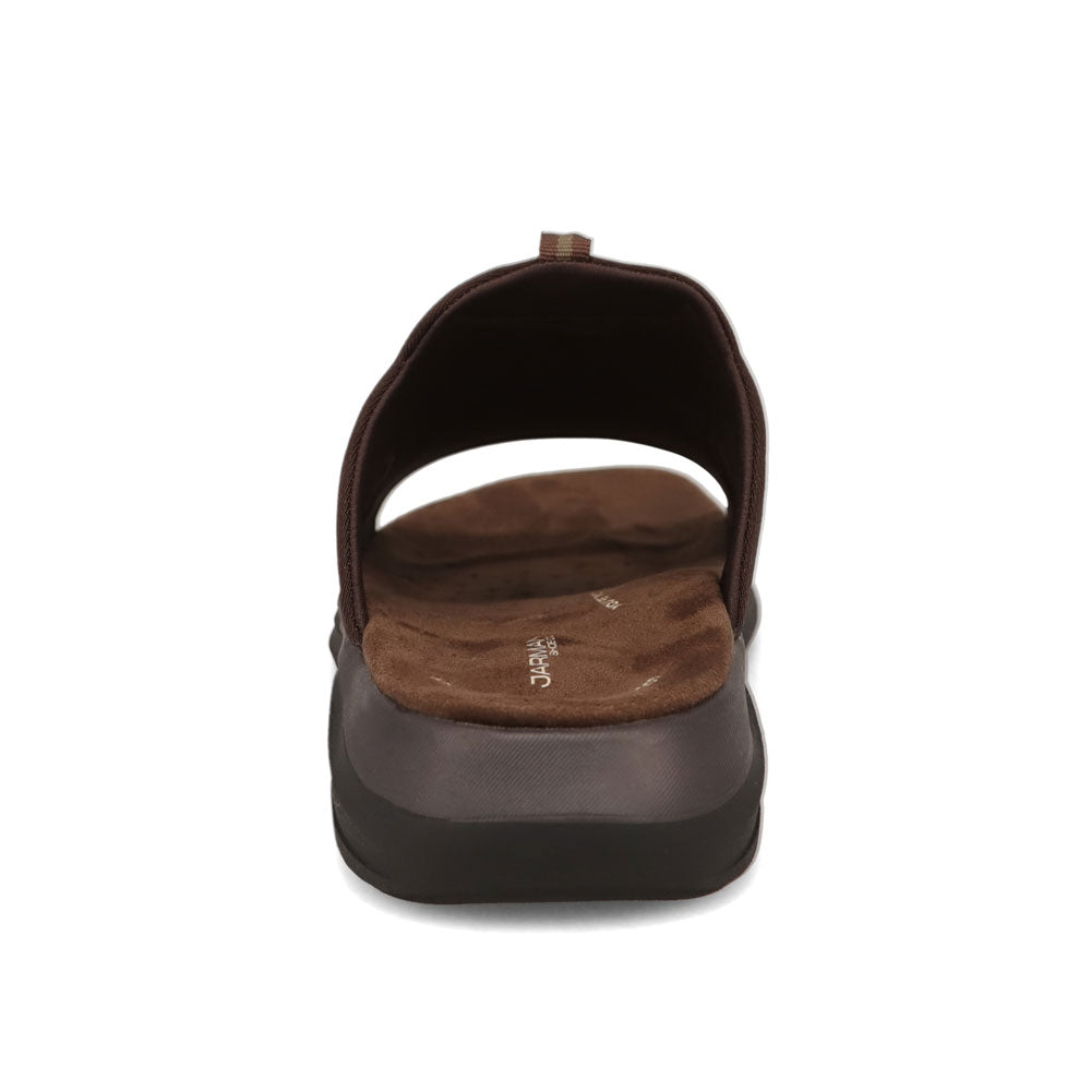 Dark Tan-JARMAN Mens Baskin Casual Open Toe Slide Sandal