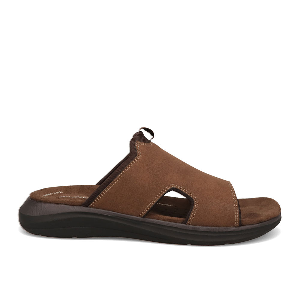 Dark Tan-JARMAN Mens Baskin Casual Open Toe Slide Sandal