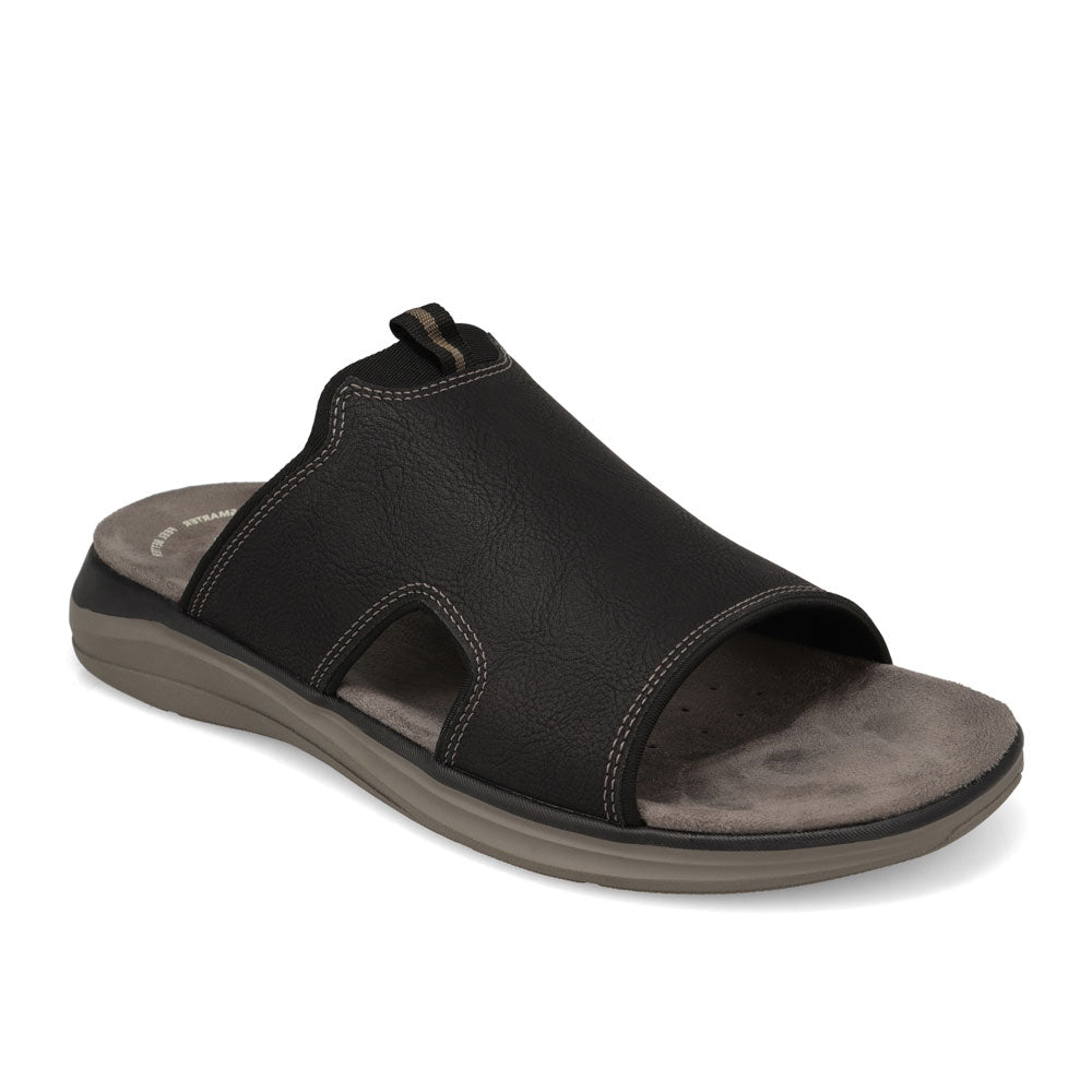 Black-JARMAN Mens Baskin Casual Open Toe Slide Sandal
