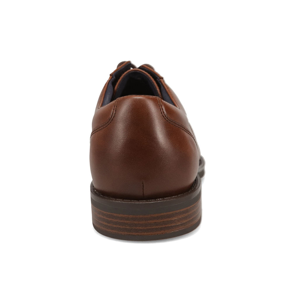Cognac-JARMAN Mens Barclay Polished Cap Toe Dress Shoe
