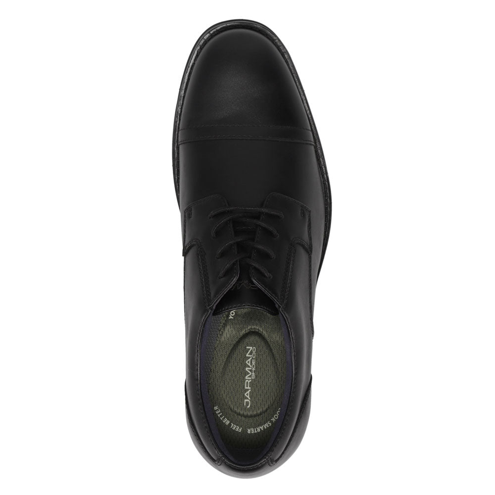 Black-JARMAN Mens Barclay Polished Cap Toe Dress Shoe