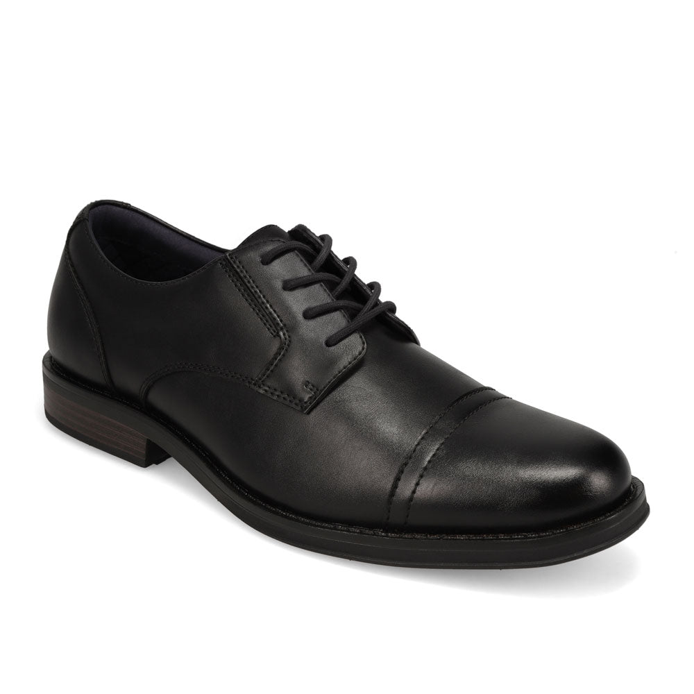 Black-JARMAN Mens Barclay Polished Cap Toe Dress Shoe