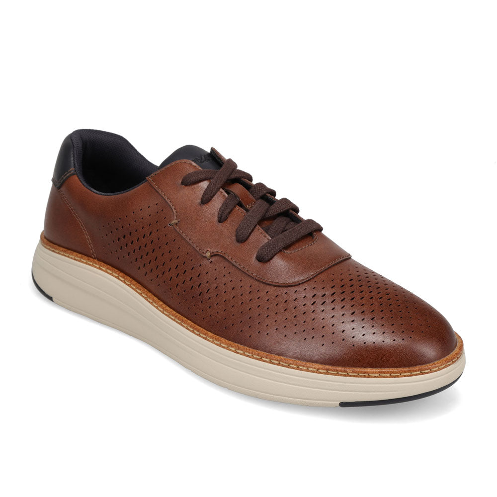 Cognac-JARMAN Mens Newell Casual Lace Up Sneaker