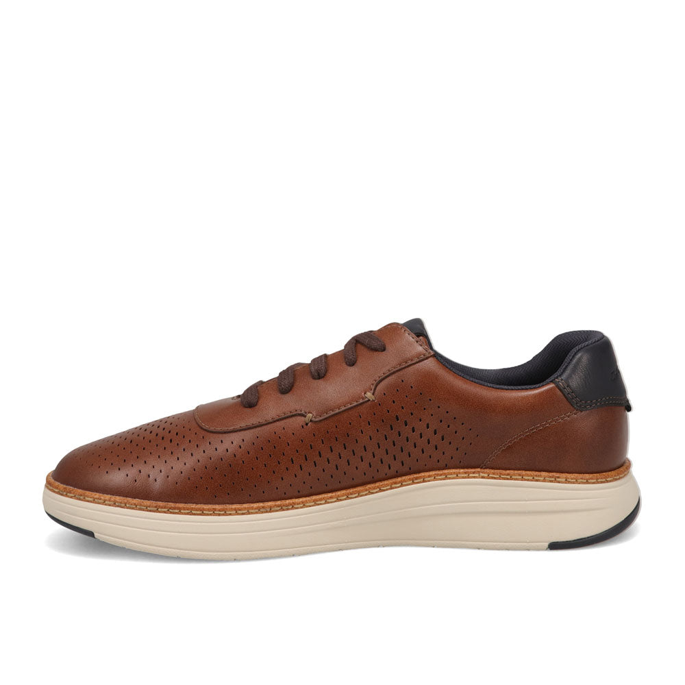 Cognac-JARMAN Mens Newell Casual Lace Up Sneaker