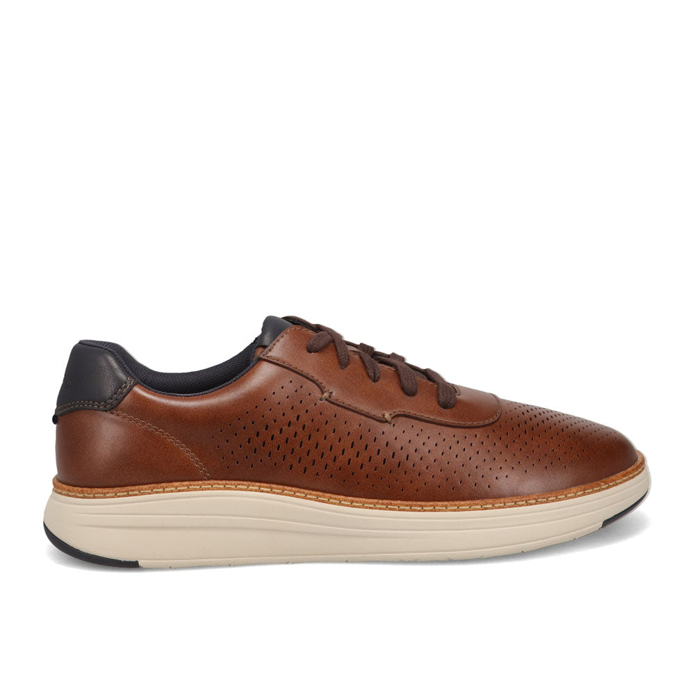 Cognac-JARMAN Mens Newell Casual Lace Up Sneaker