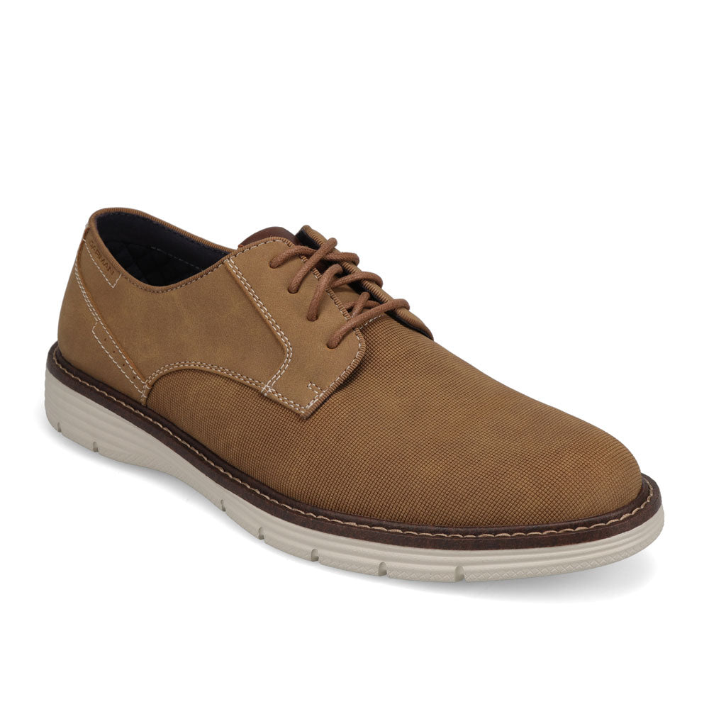 Dark Tan-JARMAN Mens Eldridge Casual Lace Up Oxford Shoe