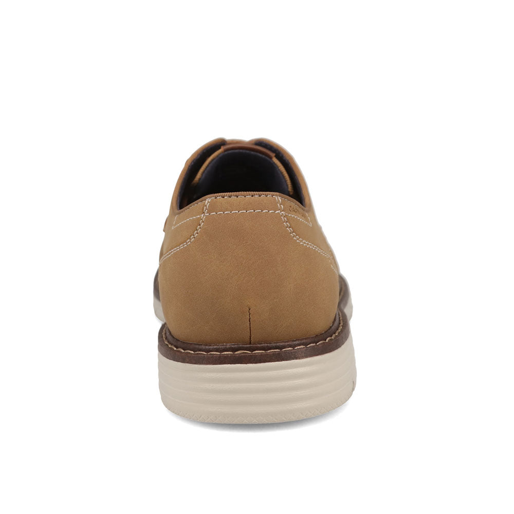 Dark Tan-JARMAN Mens Eldridge Casual Lace Up Oxford Shoe