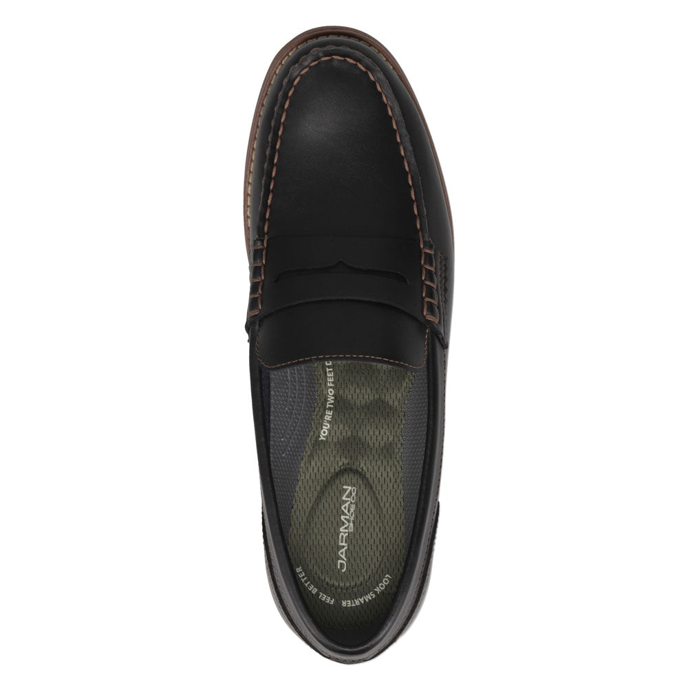 Black-JARMAN Mens Percival Slip-On Dress Penny Loafer Shoe