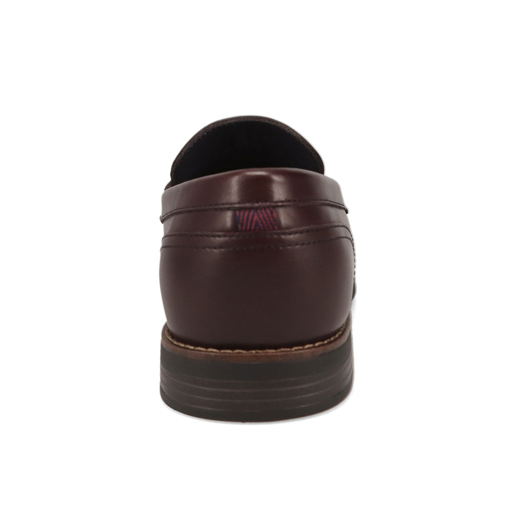 Burgundy-JARMAN Mens Percival Slip-On Dress Penny Loafer Shoe
