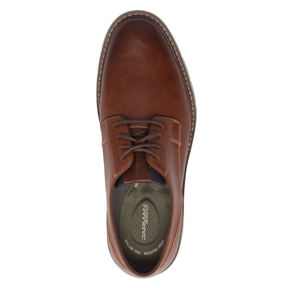 Dark Tan-JARMAN Mens Henning Dress Casual Lace Up Shoe