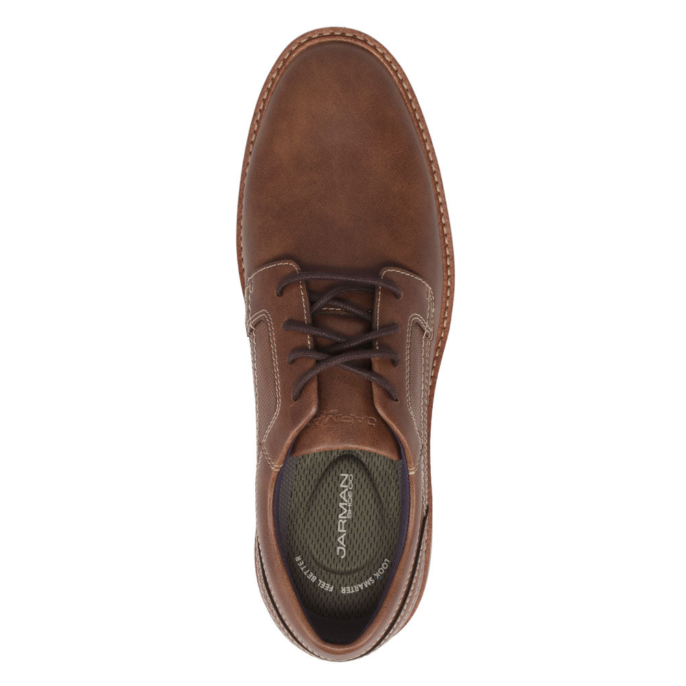 Dark Brown-JARMAN Mens Henning Dress Casual Lace Up Shoe
