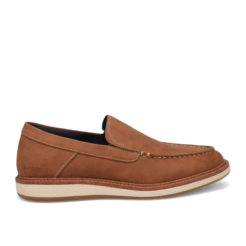 Dark Tan-JARMAN Mens Harris Casual Slip On Loafer Shoe