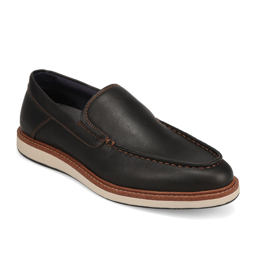 Black-JARMAN Mens Harris Casual Slip On Loafer Shoe