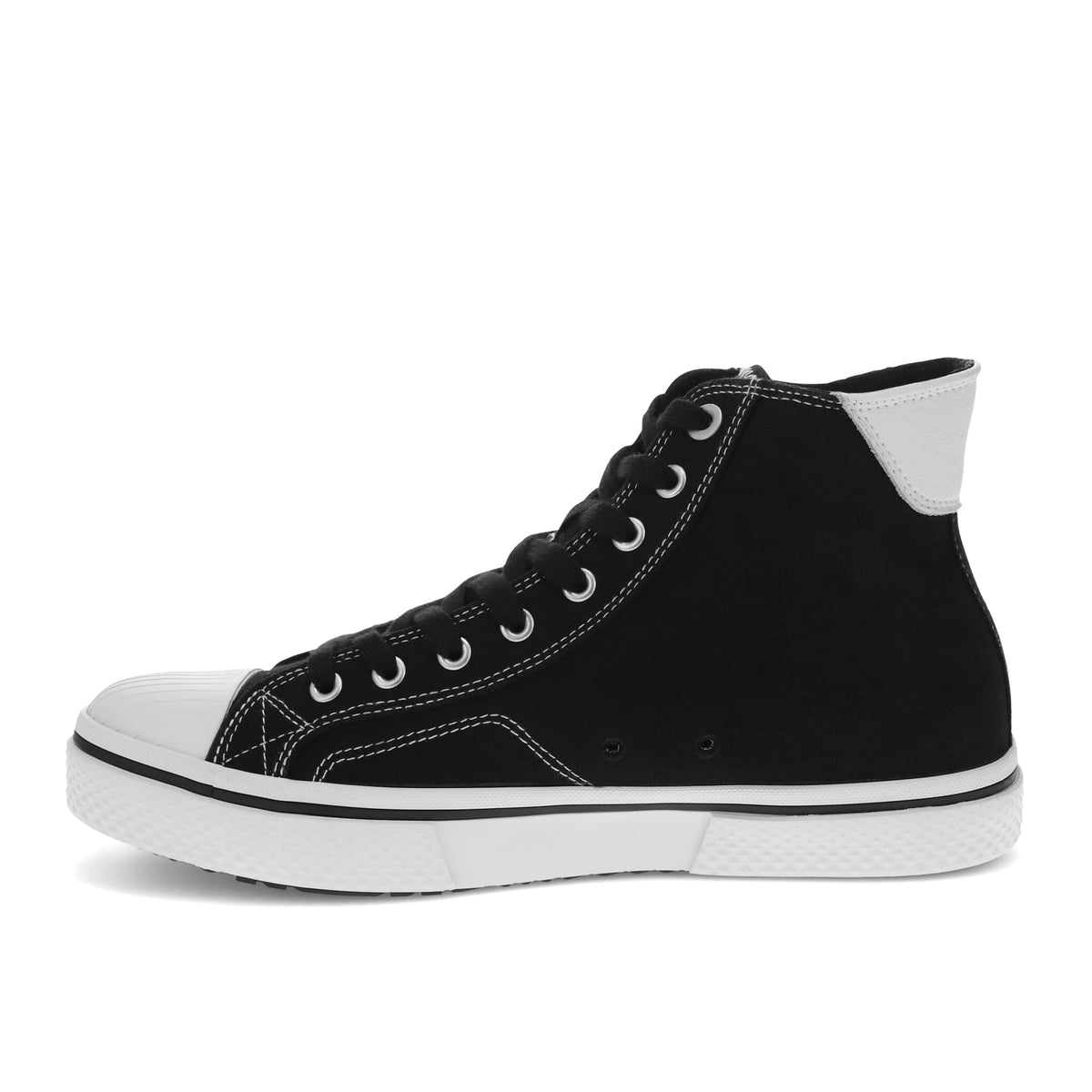 Black/White-Starter Mens Tradition 71 Hi Canvas Hightop Casual Sneaker Shoe