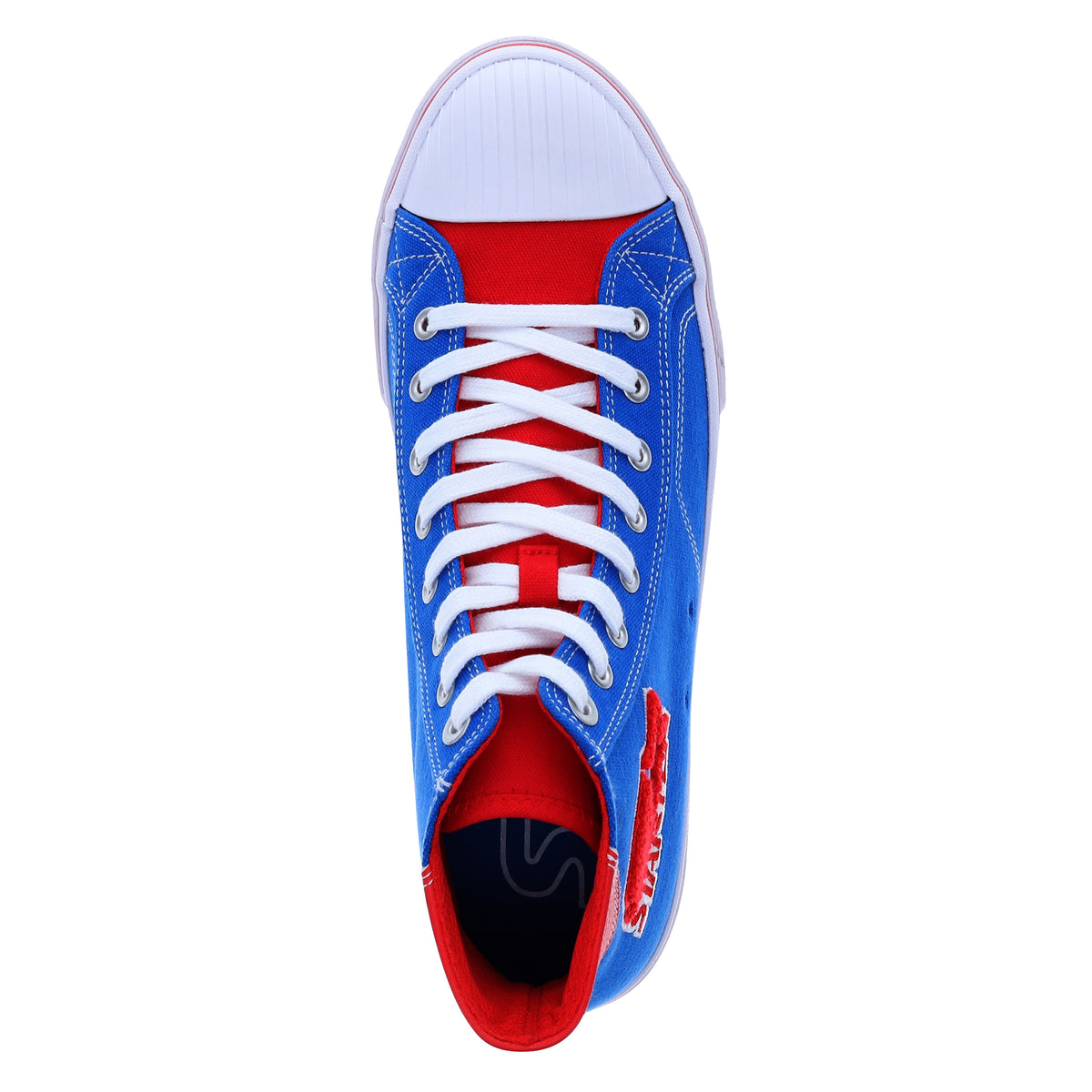Blue/Red-Starter Mens Tradition 71 Hi Canvas Hightop Casual Sneaker Shoe
